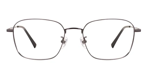 Large Full Rim Rectangular Eyeglasses - Gray