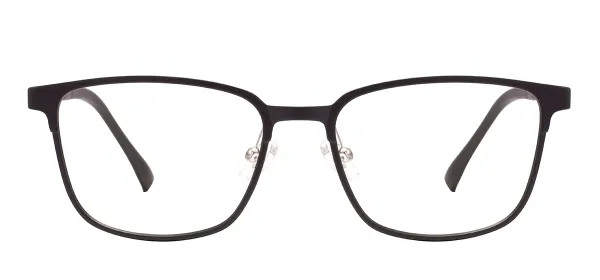 Fashion Full Rim Rectangular Eyeglasses - Matte Black