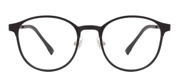Oval Eyeglasses - Matte Black